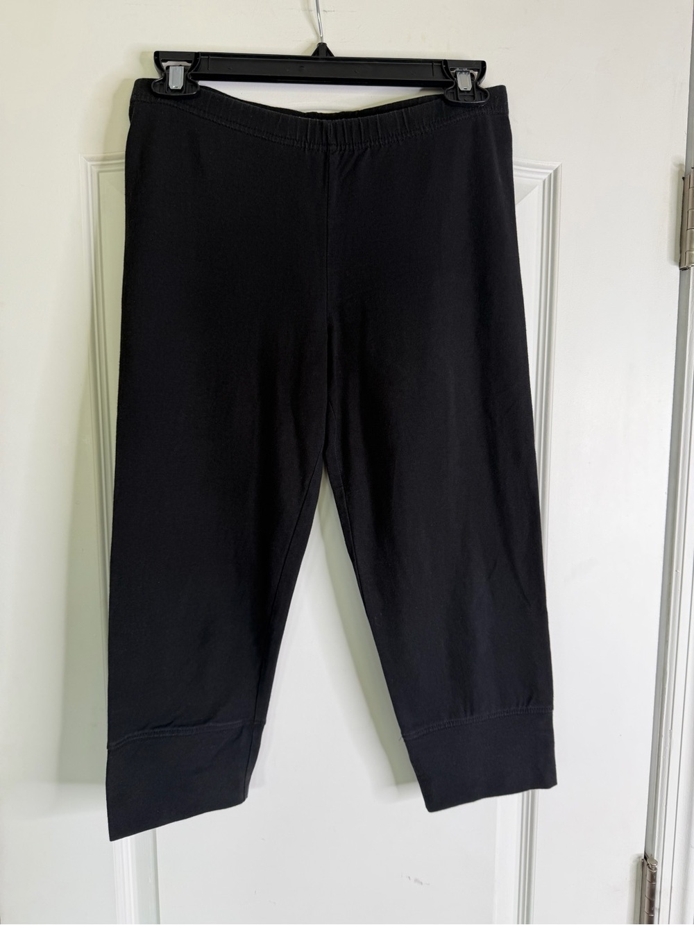 Cotton Ginny Black Women's Capri Leggings - Stretch  Organic Cotton Blend SizeXS